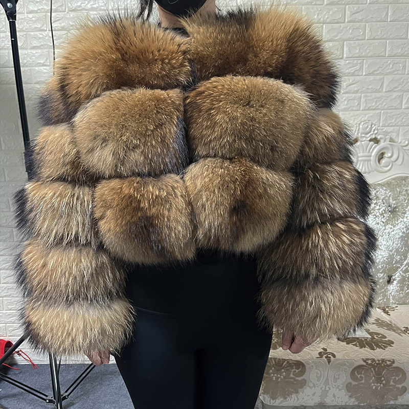 Winter Clothing For Plus Size Women - Plus Size Tops Brown Fur Maomaokong