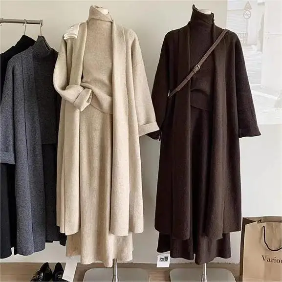 Winter Clothing Pinterest - Three Piece Sets Women Long Sweater