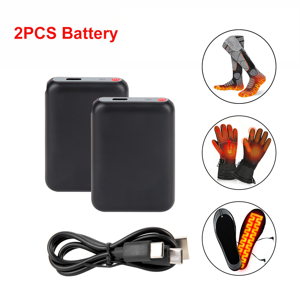 Heated Gloves Electric - 5V 6000mAh Heated Socks Battery for