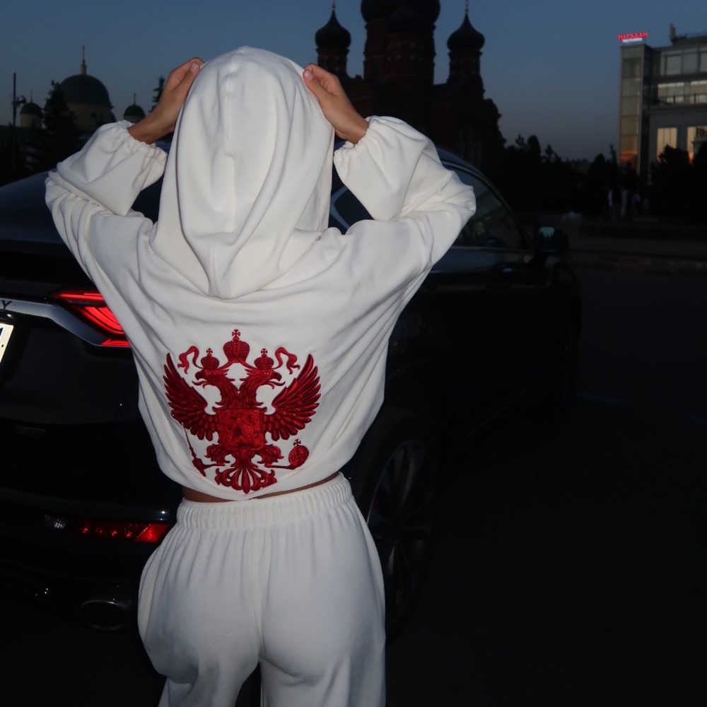 Winter Cloth - Street Trend Back Embroidered Hoodie Pants