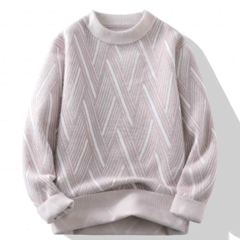 Autumn Winter Crew Neck Stripe - đánh giá và giá Winter Clothing Men Style