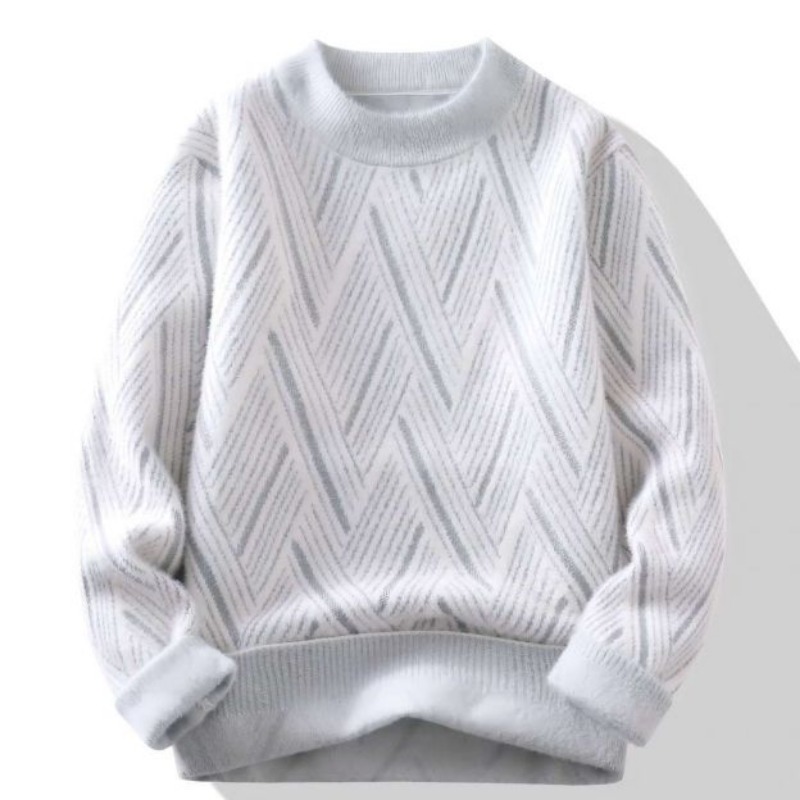 Autumn Winter Crew Neck Stripe - đánh giá và giá Winter Clothing Men Style