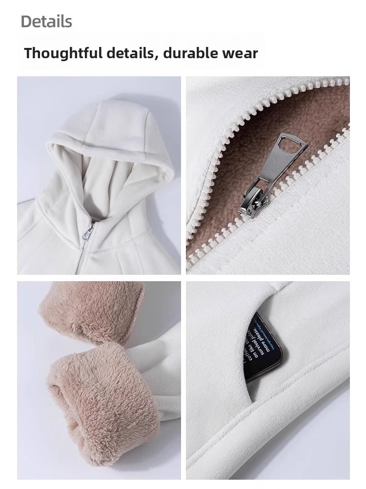Thickened Fleece Women's Jacke - đánh giá và giá Fleece Hoodie Lined