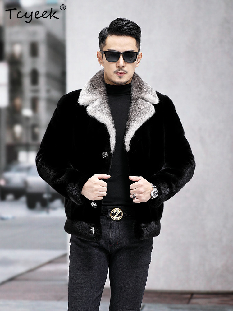 Tcyeek Natural Fur Coat Men Cl - đánh giá và giá Winter Clothing Men Style