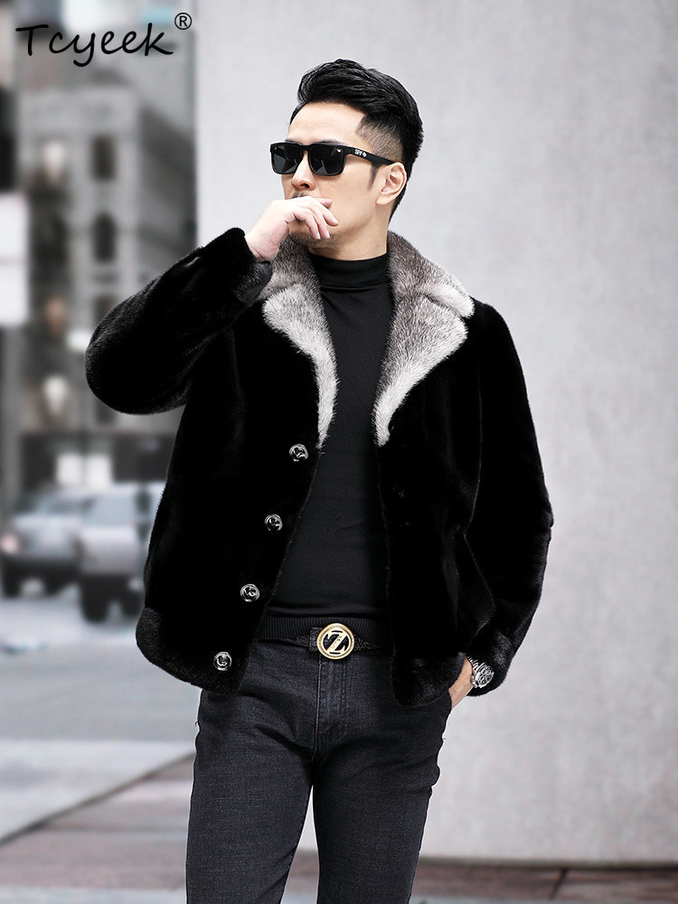 Tcyeek Natural Fur Coat Men Cl - đánh giá và giá Winter Clothing Men Style