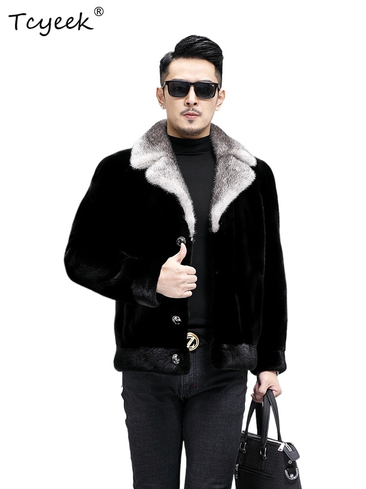Tcyeek Natural Fur Coat Men Cl - đánh giá và giá Winter Clothing Men Style