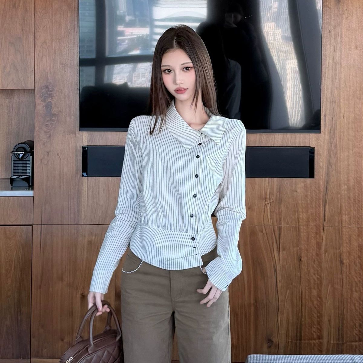 Aesthetic Stripe Harajuku T sh - đánh giá và giá Winter Clothing Aesthetic