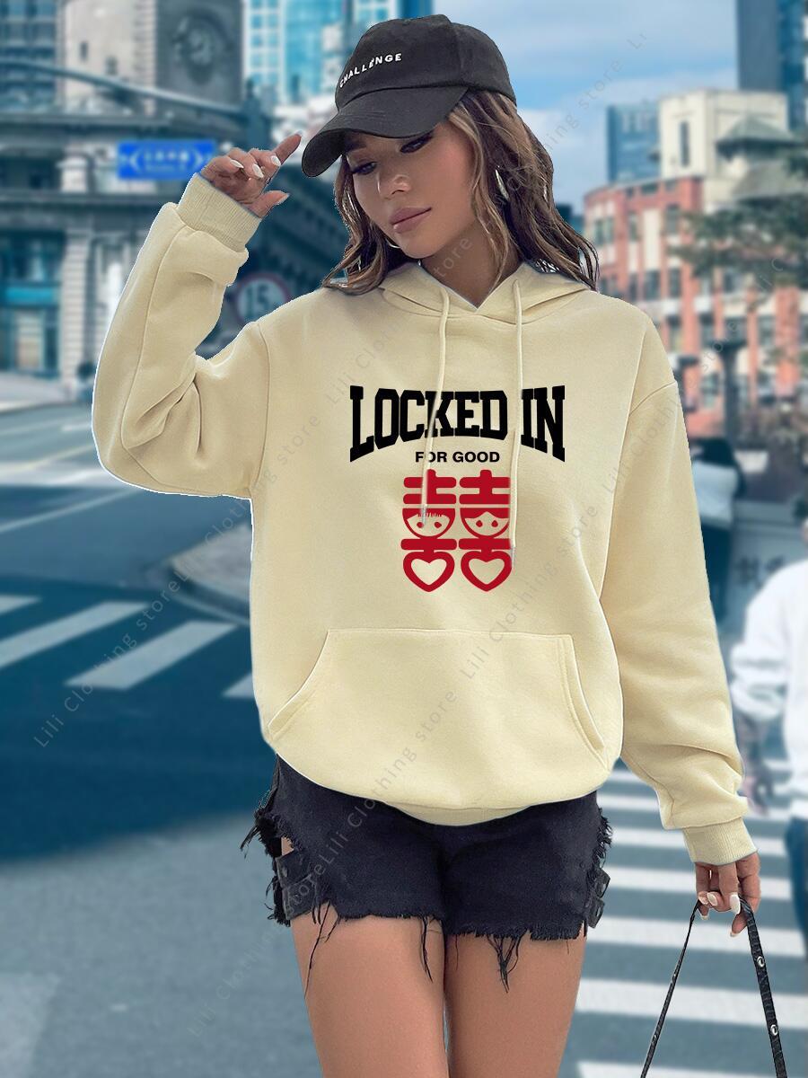 Funny Letter Print Hoodies Wom - đánh giá và giá Winter Clothing Aesthetic