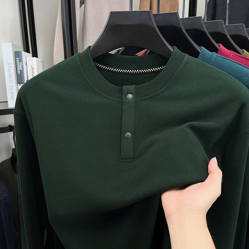 Mens Loose Fit Henley Pullover - đánh giá và giá Winter Cloth