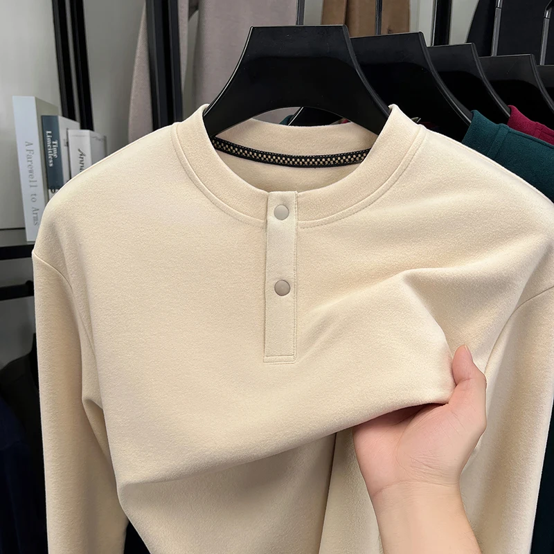 Mens Loose Fit Henley Pullover - đánh giá và giá Winter Cloth