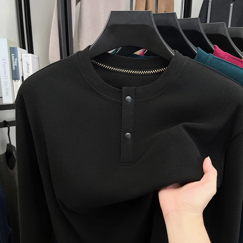 Mens Loose Fit Henley Pullover - đánh giá và giá Winter Cloth